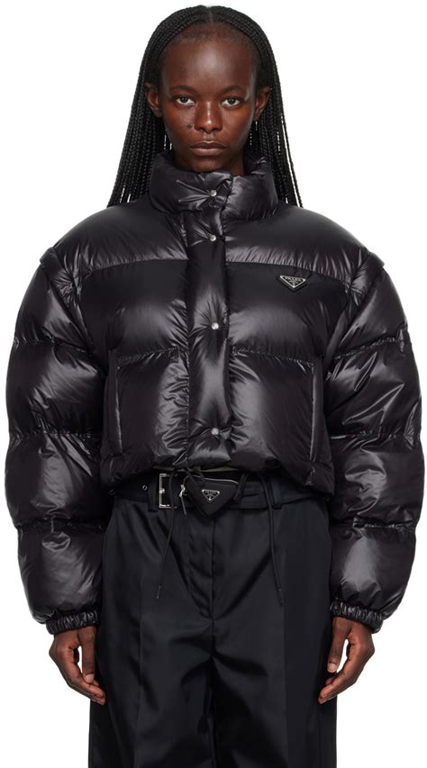 prada fringe jacket|Prada re nylon down jacket.